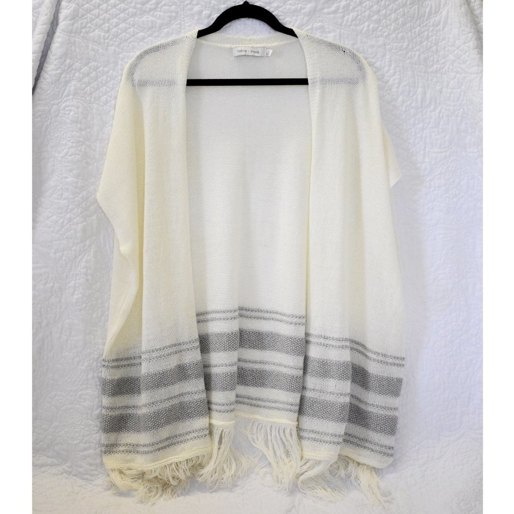 Bishop + Young Knitted Sweater with Grey Stripes